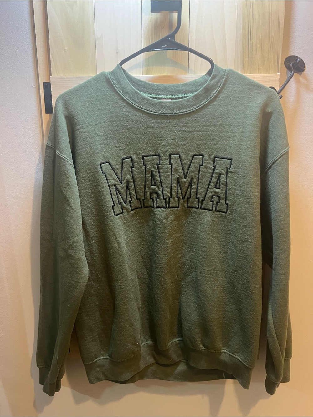 Gildan Olive Green MAMA Crewneck Sweatshirt